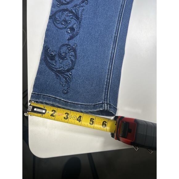 DG2 Diane Gilman Women’s 16W Embroidered Stretch Jeans Y2K Dark Wash Plus Size - Picture 16 of 16